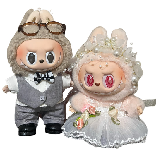 POP MART The Monsters Labubu Fashion Outfit - Bride & Groom Set