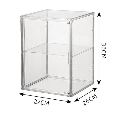 Transparent Acrylic  Display Box Container with One Separate Panel