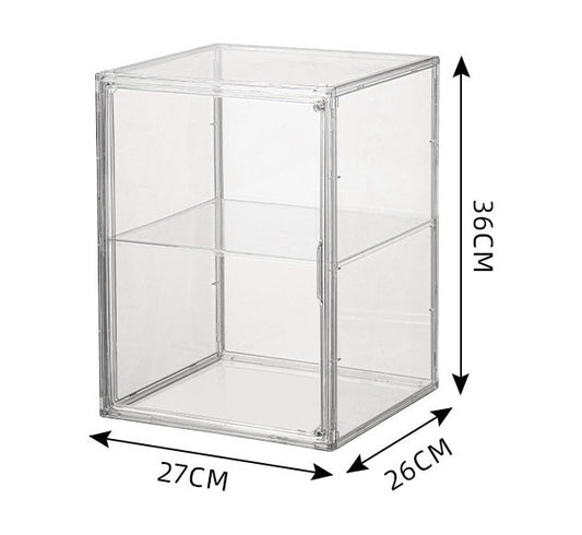 Transparent Acrylic  Display Box Container with One Separate Panel