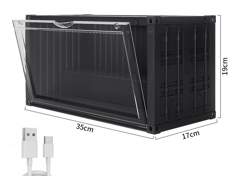 LED Luminous Display Box Container - PURE BLACK