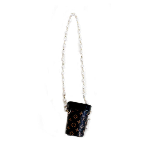POP MART The Monsters Labubu Fashion Outfit - Labubu LV Style Milk tea bag