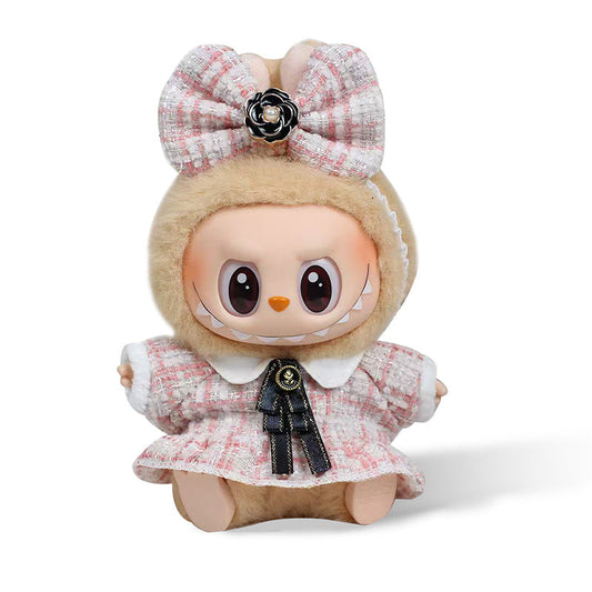 POP MART The Monsters Labubu Fashion Outfit - Pink Skirt + Pink Bow