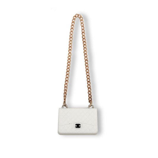POP MART The Monsters Labubu Fashion Outfit - Labubu White Chanel Style Bag
