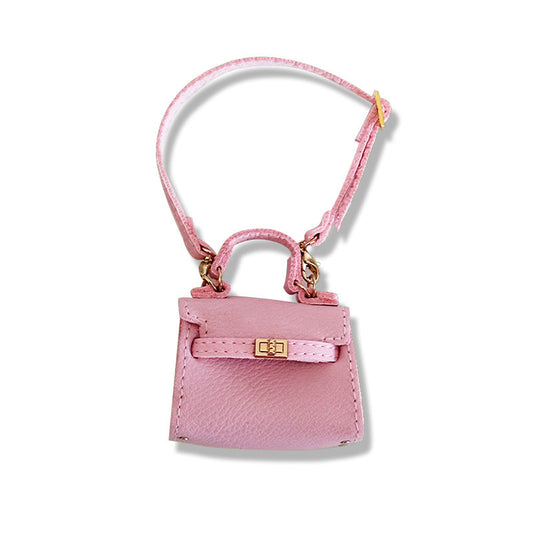 POP MART The Monsters Labubu Fashion Outfit - Labubu Pink Leather Hermes Style Bag (Pre-order 1-2 weeks arrive)