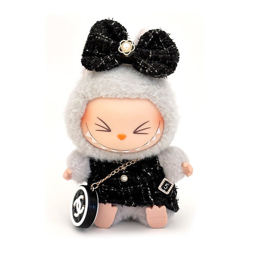 Fashion Outfit - Black Chanel Style Skirt + Bow + Chanel style bag