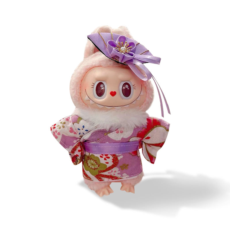 POP MART The Monsters Labubu Fashion Outfit - Japanese Style Purple Kimono(Pre-order 1 -2 weeks arrive)