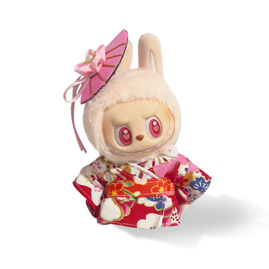 POP MART The Monsters Labubu Fashion Outfit - Japanese Style Pink Kimono(pre-order 1-2 weeks arrive)