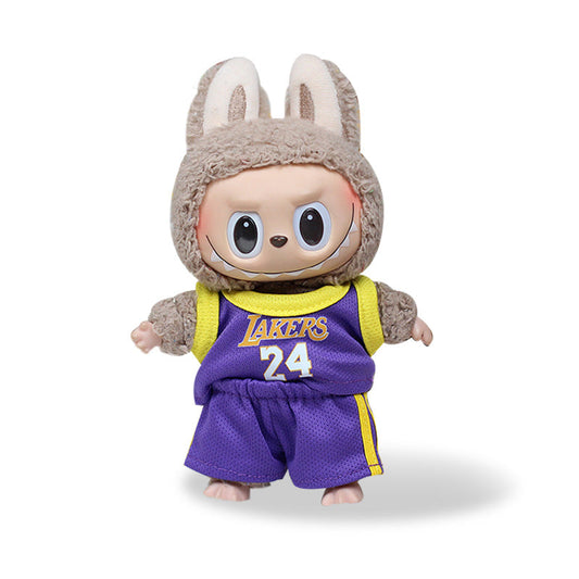 POP MART The Monsters Labubu Fashion Outfit - Lakers #24 jersey