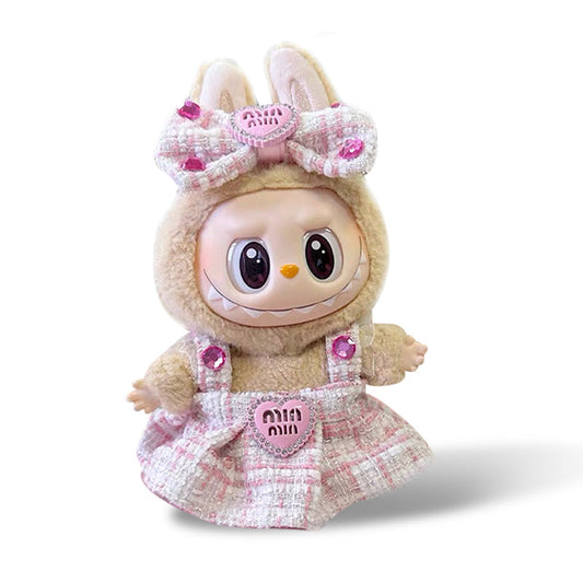 POP MART The Monsters Labubu Fashion Outfit - Pink Skirt + Bow