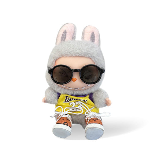 POP MART The Monsters Labubu Fashion Outfit - Labubu 23 Jersey + Sunglasses + LV Shoes