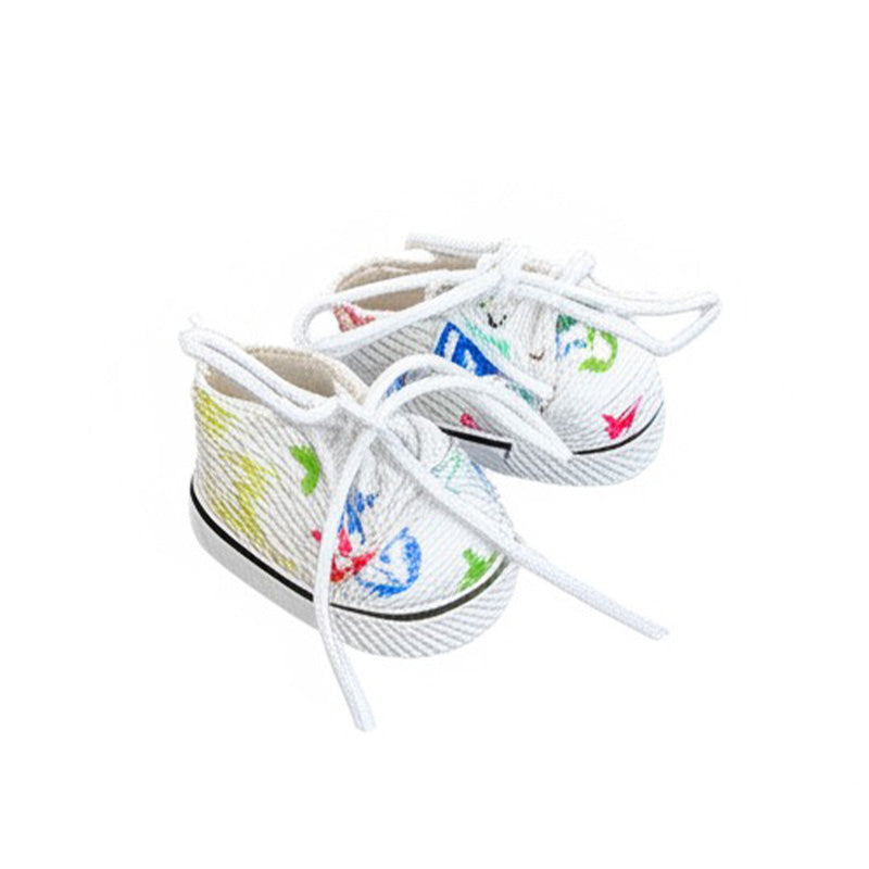 POP MART The Monsters Labubu Fashion Outfit- LV style White Colour Shoes